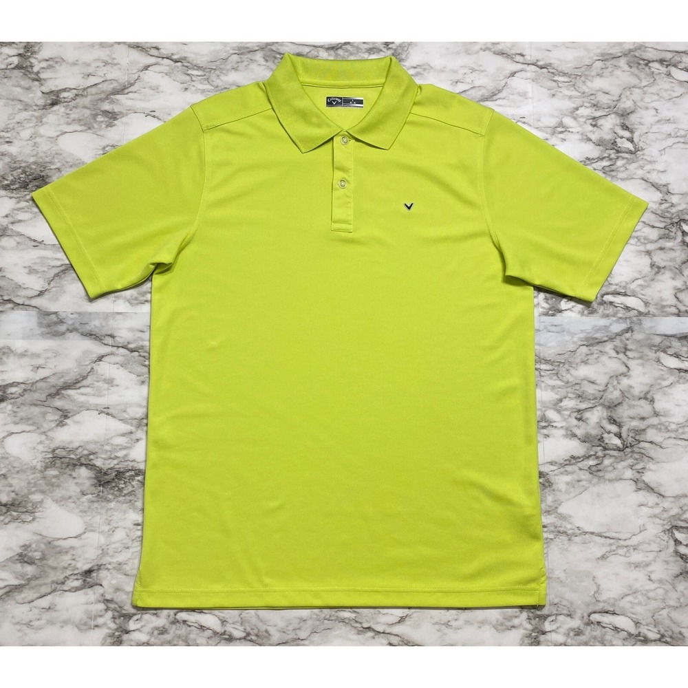 Callaway Men's‎ Golf Polo Shirt Size L Green Short Sleeve Emb Logo